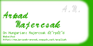 arpad majercsak business card